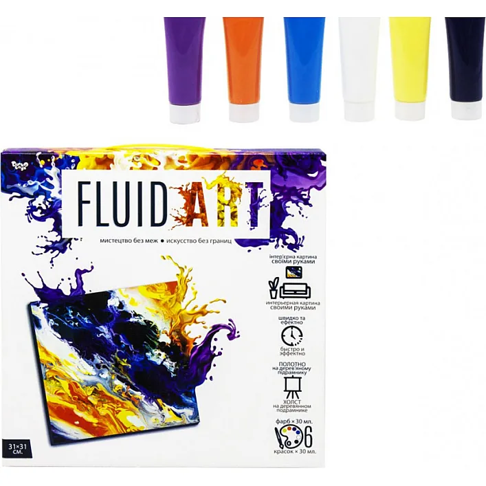 Набор креативного творчества "Fluid ART" FA-01-01-2-3-4-5, 5 видов FA-01-01