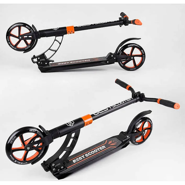 Самокат двухколесный "Best Scooter" 23023 (2) колеса PU, d переднего колеса 200мм, d заднего колеса 200мм, 2 амортизатора, в коробке