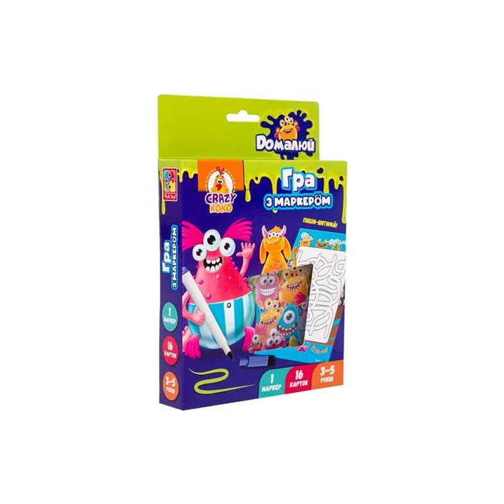 Гра Vladi Toys Пиши та витирай Монстрики (VT5010-18)