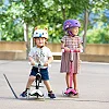 Захисний шолом MICRO - ФІОЛЕТОВИЙ З КВІТАМИ (48-53 cm, S)