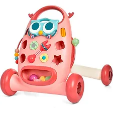 Детская каталка-ходунки "Птичка" K5(Pink) подвижные детали