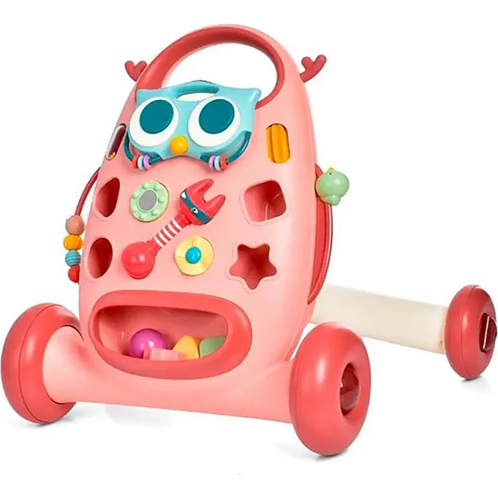 Детская каталка-ходунки "Птичка" K5(Pink) подвижные детали