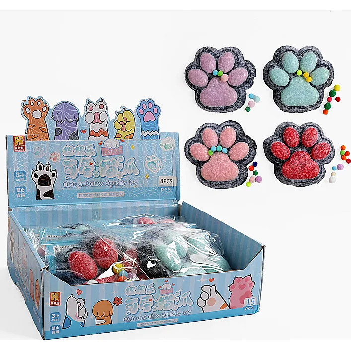 Гра антистрес C 72620 (24) ЦІНА ЗА 8 ШТУК В БЛОЦІ, “Лапка”, м’які кульки, в коробці
