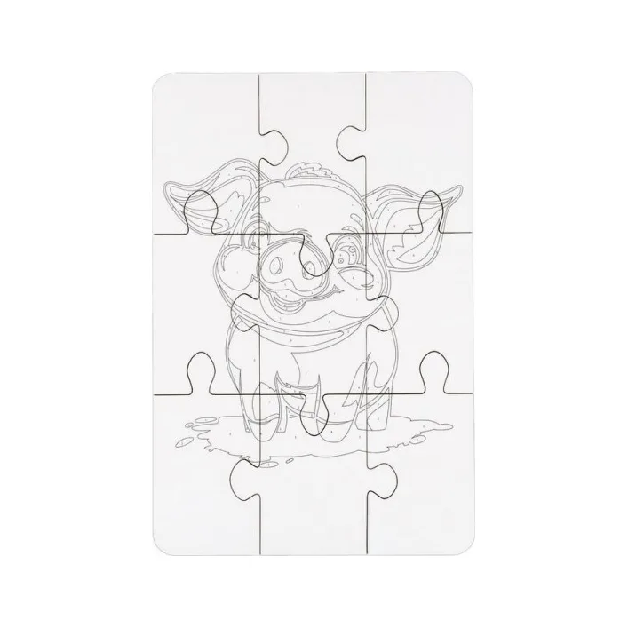 Дерев'яний пазл-розмальовка "Поросятко" А5 Puz-22939 PuzzleOK (Дер9939)