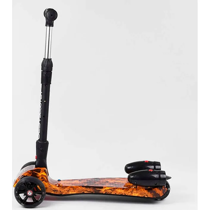 Самокат "Best Scooter" MAXI"89341 з парогенератором (4) МУЗИКА, ДИМ, ТУРБІНИ, пластмасовий, колеса PU 120х40мм, складне алюмінієве кермо, в коробці