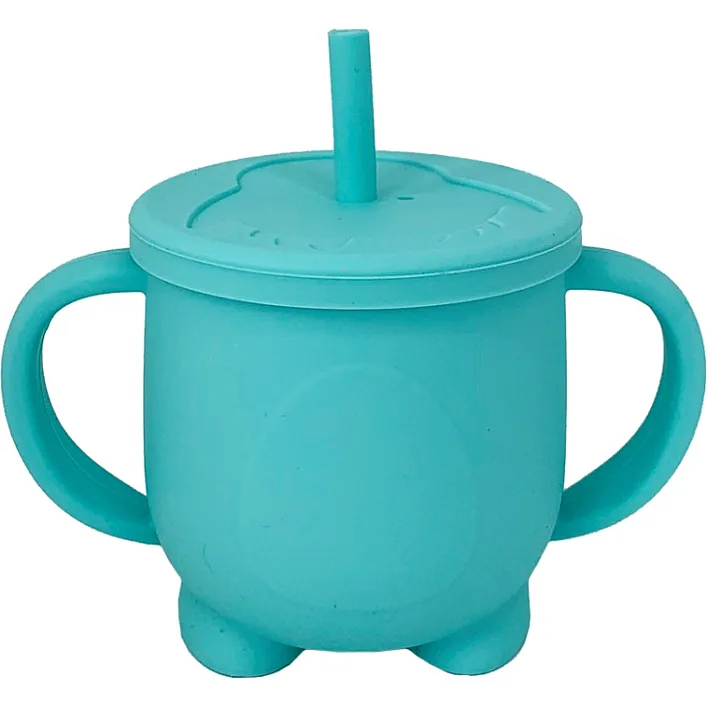 Силиконовая чашка-поилка с крышкой MGZ-0302(Turquoise) 200 мл