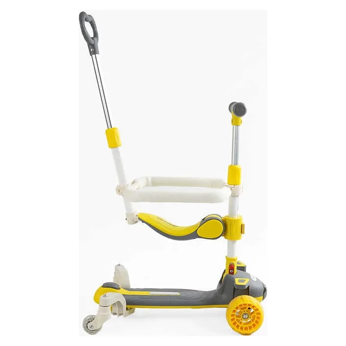 Самокат 5в1 "Skyper" J-69300 (6) колеса PU 125х40мм зі світлом, музика та підсвічування платформи, с ДОП. КОЛЕСАМИ, захисний бампер, в коробці