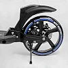 Самокат двухколесный "Best Scooter" 90166-B (2) ФАРА, переднее колесо PU 230 мм, заднее колесо 200мм, 2 амортизатора, дисковый тормоз, зажим руля