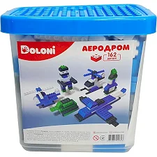 Конструктор "Аеродром" 013888/09 в пластиковому боксі, 162 деталі
