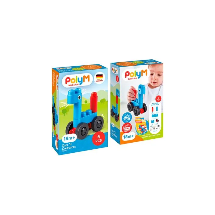 Конструктор PolyM Машинки и зверята 6 деталей (760001)