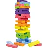 Игра настольная Башня-балансир цветная с кубиком 900781 IGROTECO (Дер6534)