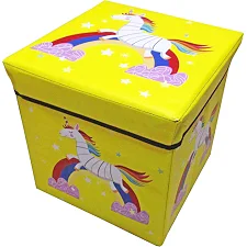 Корзина-ящик для игрушек CLR607, 4 вида, с крышкой, в пакете 31*31*31 см (Рез0607)