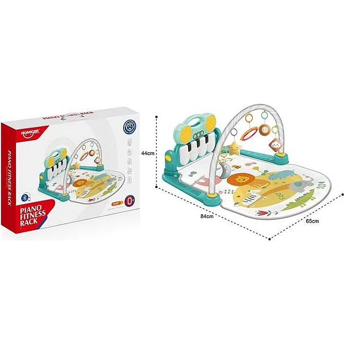 Коврик HE 0635 (12) съемная панель, пискавки, подсветка, Bluetooth, мелодии, 5 подвесок, зеркало, режимы громкости, в коробке