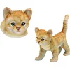 Мягкая игрушка Котенок рыжий, стоящий длина 30 см, Hansa (65733)