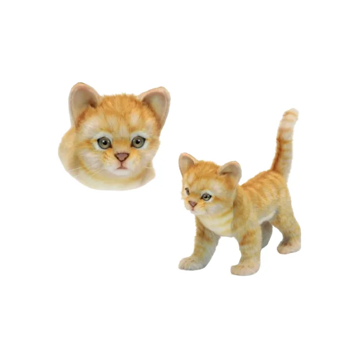 Мягкая игрушка Котенок рыжий, стоящий длина 30 см, Hansa (65733)