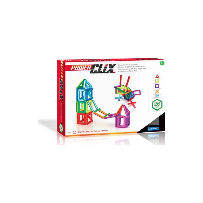 Магнитный конструктор Guidecraft PowerClix Frames, 26 деталей (G9199)