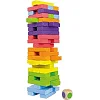 Игра настольная Башня-балансир цветная с кубиком 900781 IGROTECO (Дер6534)