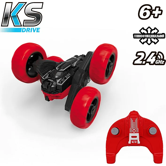 Автомобиль KS Drive на р/у - Трюковый (2.4Ghz, красно-черный)