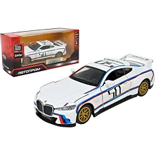 Машина металлическая "АВТОПРОМ" 4389 1:42 BMW 3.0CSL, батарейка, свет, звук, откр.дверь, короб. 14,5*6,5*7 см (Маш7546)