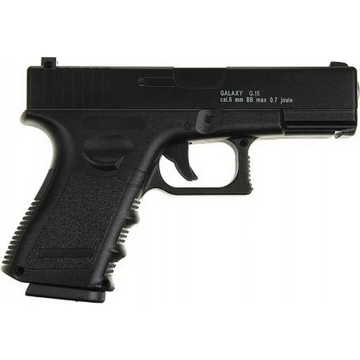 Дитячий пістолет на кульках "Glock 17" Galaxy G15+ метал з кобурою, чорний