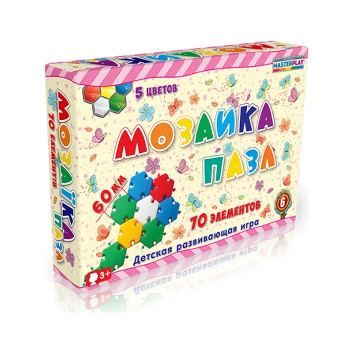 Дитяча мозаїка-пазл №6 1-147, 70 деталей Ø60мм