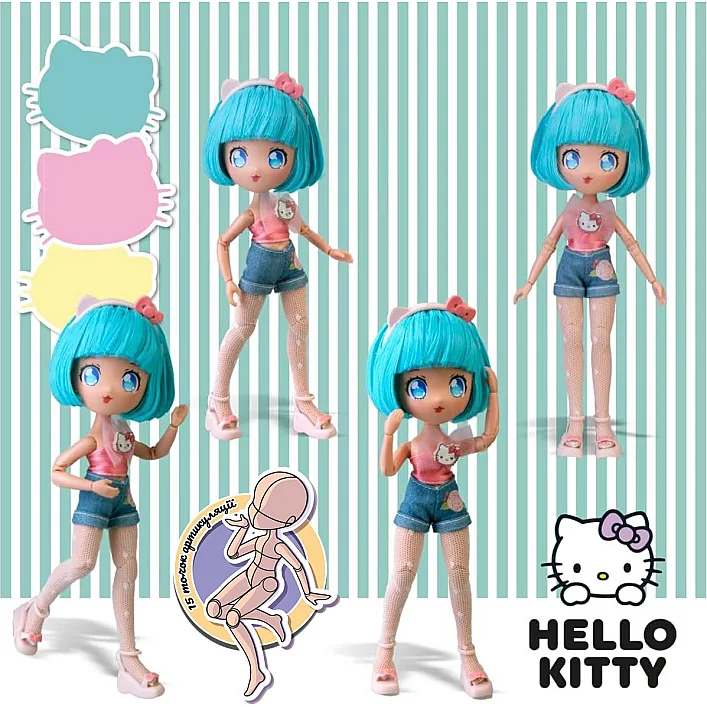 Игровой набор 4SF Manga Dolls серии Hello Kitty – Красотка Пинк на скутере