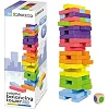 Игра настольная Башня-балансир цветная с кубиком 900781 IGROTECO (Дер6534)