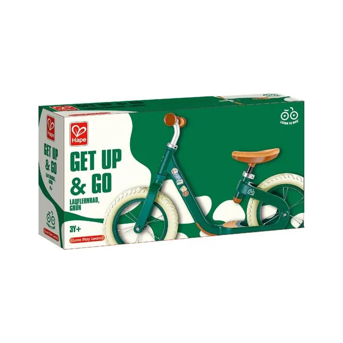 Беговел Hape Научись кататься двухколесный 12" зеленый (E1090)