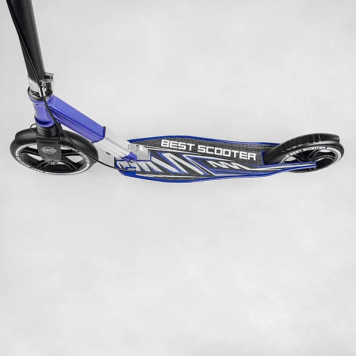Самокат алюминиевый "Best Scooter" 49804 (2) колеса PU, ФАРА, зажим руля, d передних колес - 230мм, d задних колес 200мм, 1 амортизатор передний