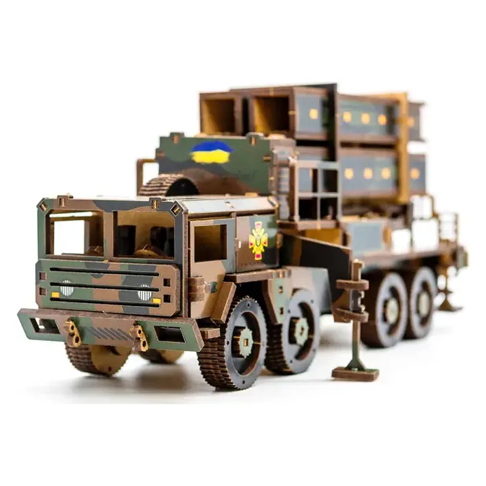 Деревянный 3D конструктор "ЗРК НАСАМС" 160 дет., 160-02397 г. 25*10*6,5 см PuzzleOk (Дер7793)