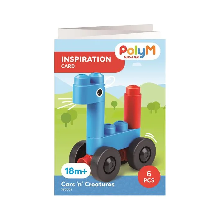 Конструктор PolyM Машинки и зверята 6 деталей (760001)