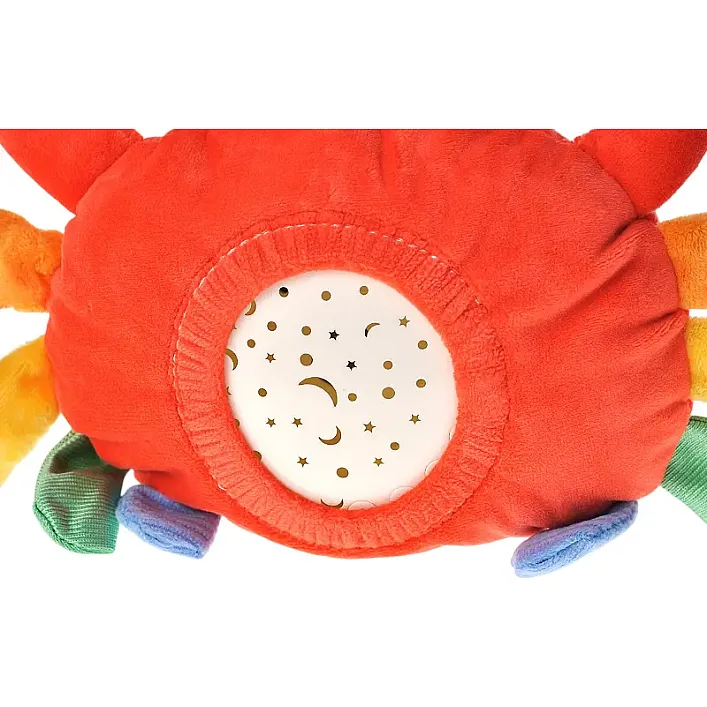 Ночник HLX222A Краб мягкий, батарейка, музыка, проектор кор.18,1*5,6*14 см (Нем8617)