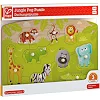 Деревянная рамка-вкладыш Hape Зверята из джунглей (E1405)