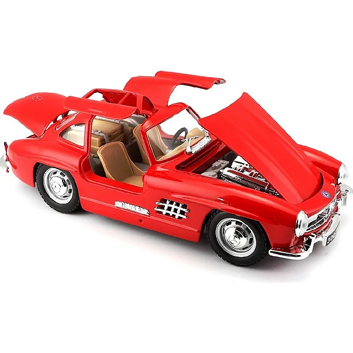 Автомодель - MERCEDES-BENZ 300 SL (1954) (асорті червоний, сріблястий, 1:24)