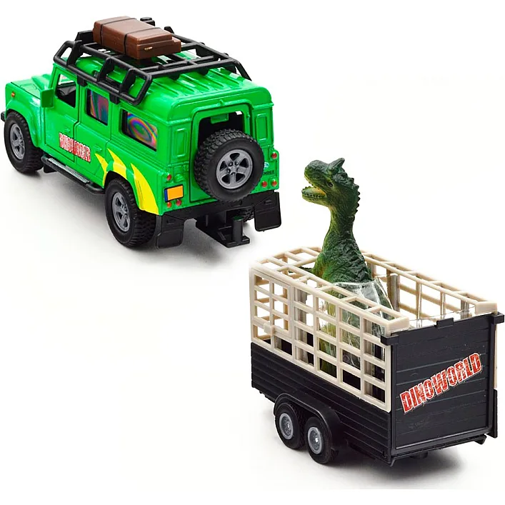 Игровой набор – LAND ROVER (с прицепом и динозавром) 520178.270 (Маш6514)