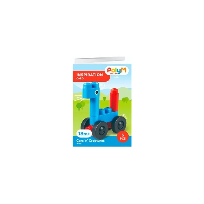 Конструктор PolyM Машинки и зверята 6 деталей (760001)