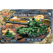 Конструктор "Военная техника" 18529 (24) "Teko", 420 деталей, 2 в 1, танк + РСЗО, в коробке