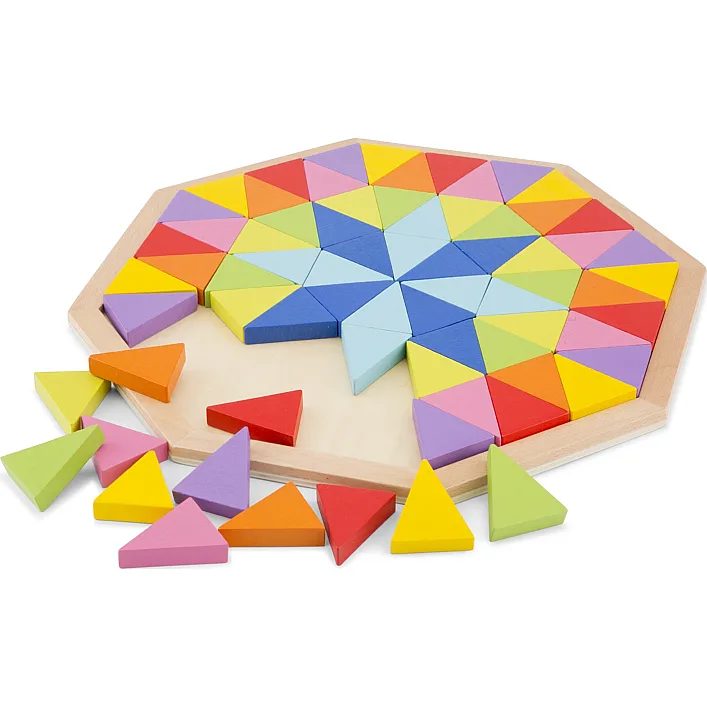 Головоломка Восьмиугольник, New Classic Toys, деревянная, 72 части, арт. 10515