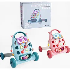 Каталка-Ходунки K 5 (6) 2 вида, музыка, подсветка, сортрер, пальчиковые игры, погремушки, в коробке