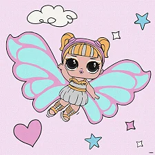 Набір для розпису по номерах для дітей "L.O.L. Surprise! O.M.G. Fairies Skystarling" 40х40 см IDEYKA (Нас8582)