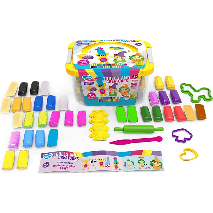Набір для ліплення з тістом Trolls and creatures box 41220 TM Lovin (Різ1496)