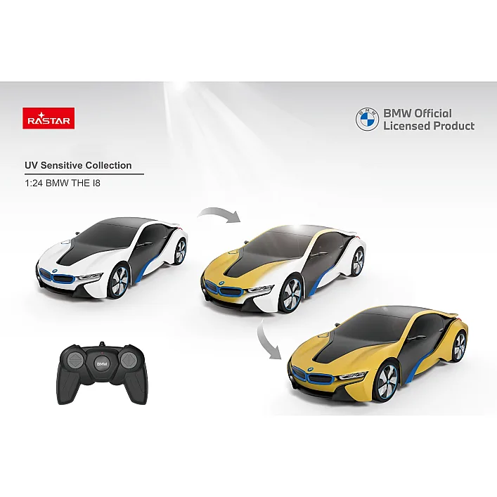 Игрушечная автомодель на радиоуправлении BMW I8 1:24, Rastar (20239)