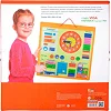 Магнитный календарь Viga Toys с часами на украинском языке (50377U)