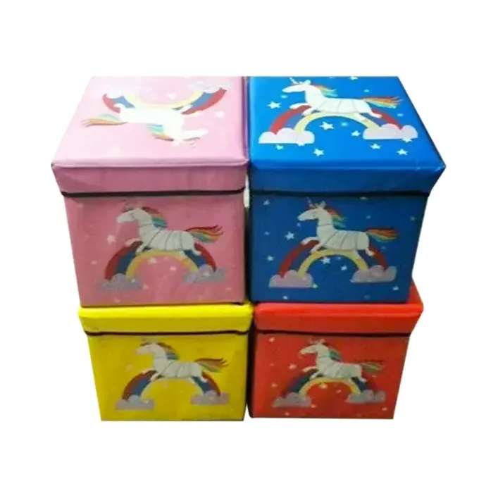 Кошик-скриня для іграшок CLR607, 4 види, з кришкою, в пакеті 31*31*31 см (Різ0607)