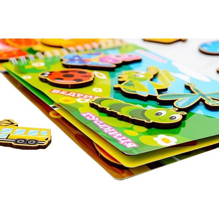 Розвиваючий альбом головоломка на липучках Puz-22925 PuzzleOk (Дер6932)