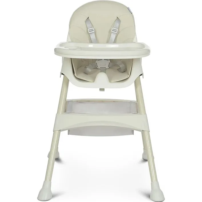 Стульчик для кормления M 4136-2 Ice Gray, складной, 5-ти точечный, экокожа