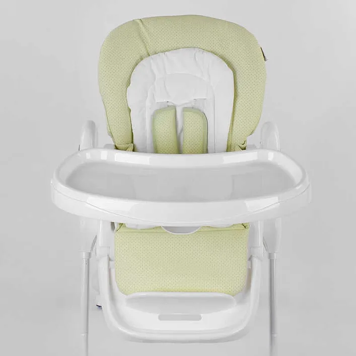 Стульчик для кормления Toti W-56077 (1) мягкий PU, мягкий вкладыш, 4 колеса, съемный столик, в коробке