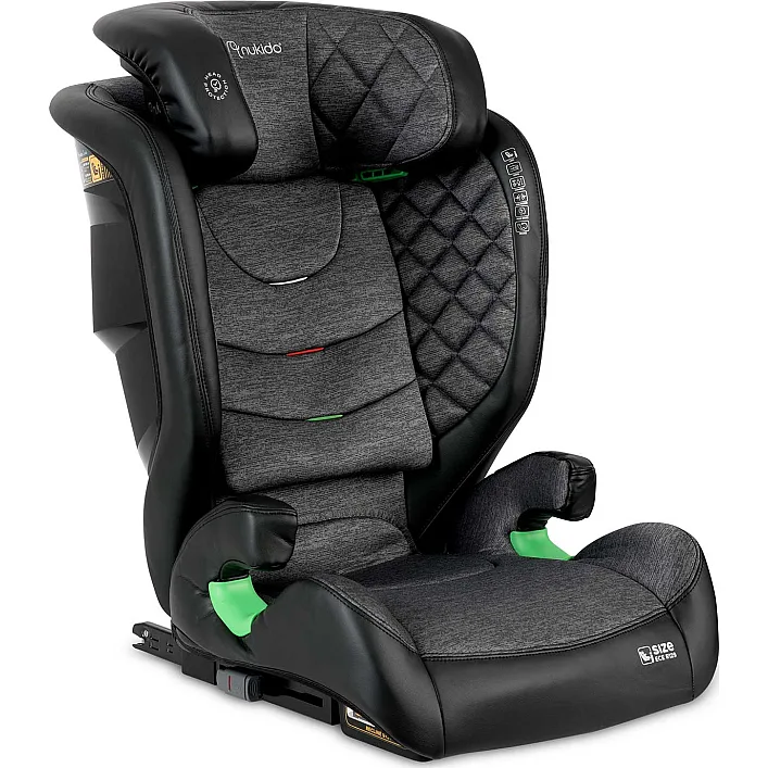 Автокрісло Nukido Louis ISOFIX 15-36 кг, чорно-сіре