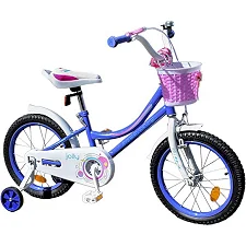 Велосипед детский 2-х колесный 18'' 211813 Like2bike Jolly, сиреневый, рама сталь, со звонком, ручной тормоз, сборка 75% (Вел8132)