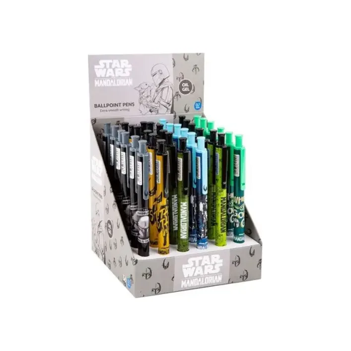 Ручка автоматична масляна 0,5 синя MANDALORIAN (Кнц7057)